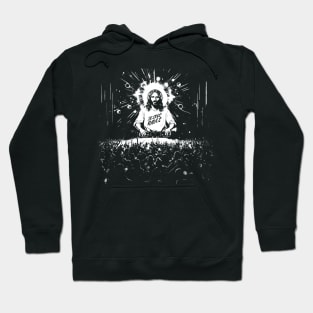 Disc Jockey Jesus Raves EDM Music Love Hoodie